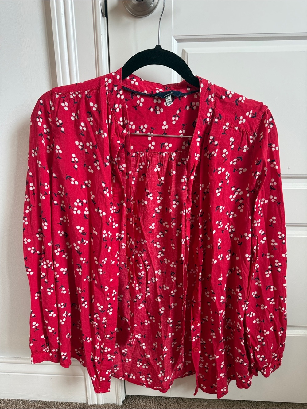 Red Floral Blouse